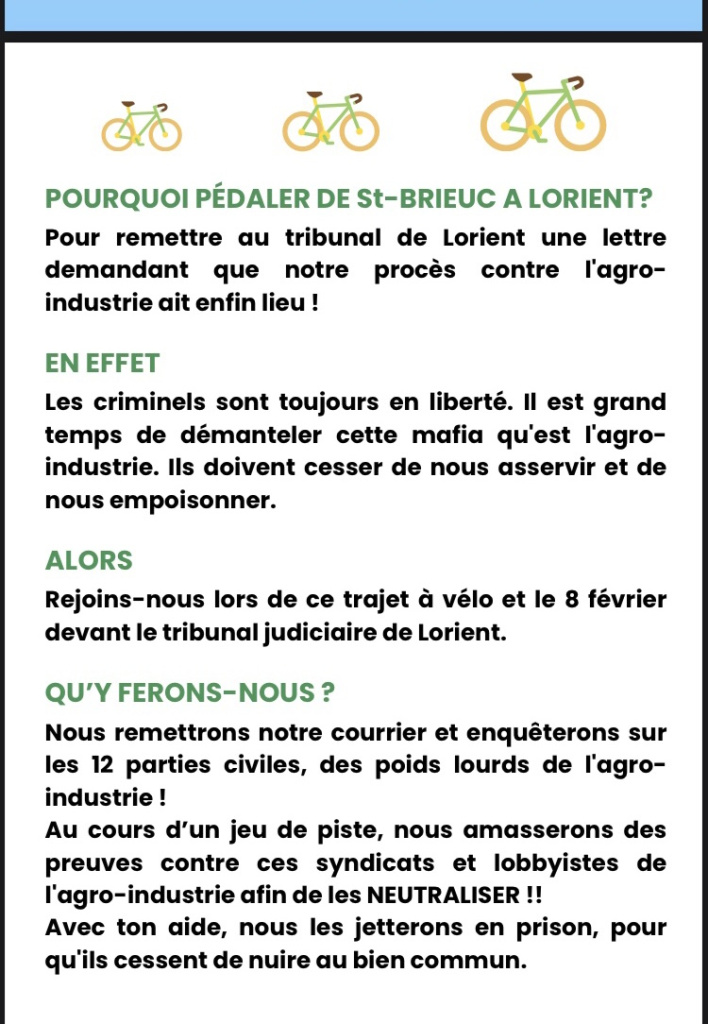 A velo contre l'agro-industrie