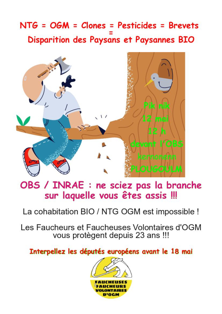 Piknik Plougoulm 12 mai 12 h devant l'Organisation Bretonne de Sélection